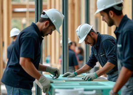 Équipe locale travaillant sur une installation Grantroofdip